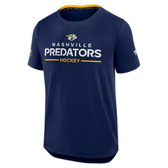 Nashville Predators 2025/26 Authentic Pro Rink Tech NHL T-Shirt Navy Fashion