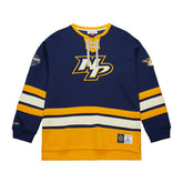 Nashville Predators Mitchell & Ness Heritage NHL Lace-Up Jersey Crew Taass sale