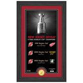 New Jersey Devils Stanley Cup Legacy Bronze Coin Framed NHL Photo Lifestyle