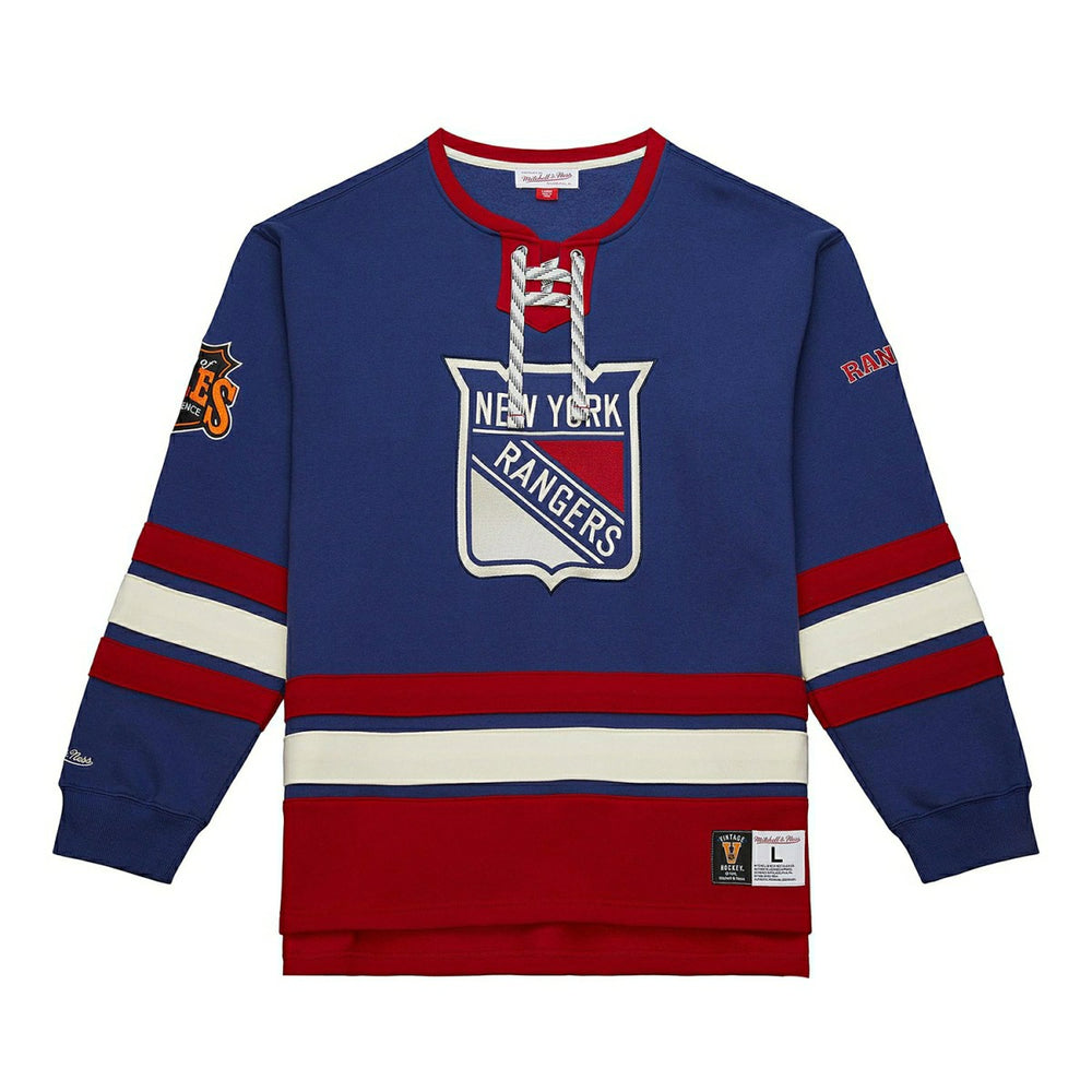 New York Rangers Mitchell & Ness Heritage NHL Lace-Up Jersey Crew Taass US