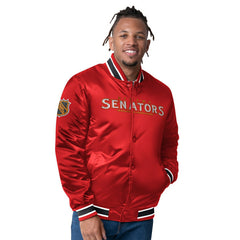 Ottawa Senators Closer Reversible NHL Varsity Jacket Black/Red Taass sale