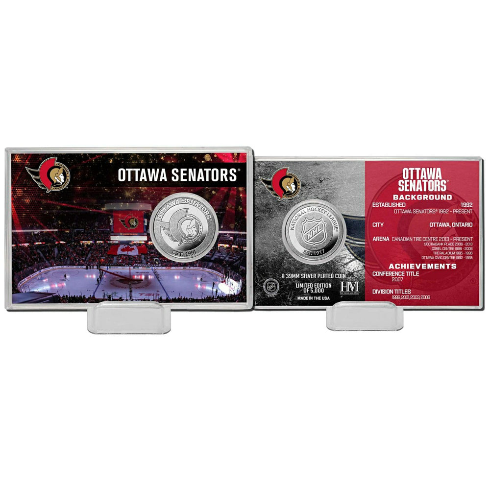 Ottawa Senators Team History NHL Silver Coin Card Taass for sale