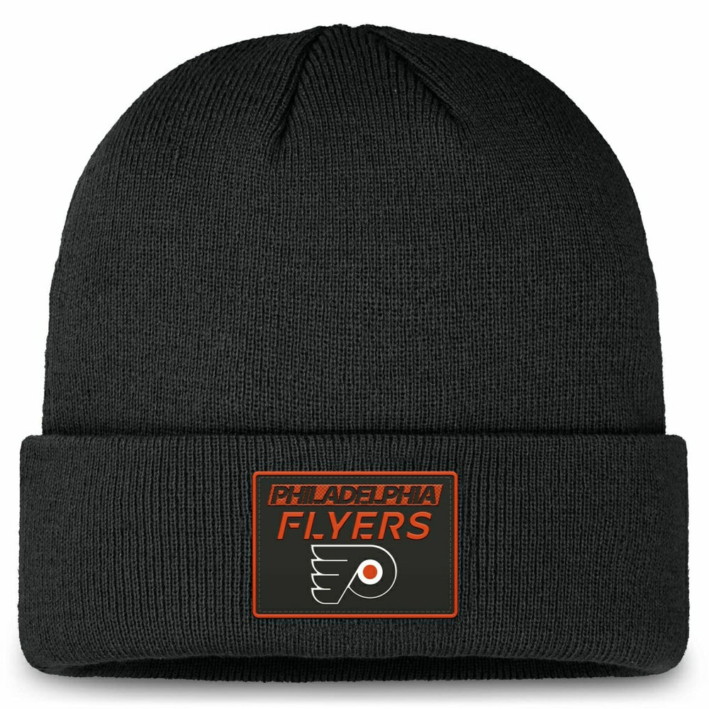 Philadelphia Flyers 2024/25 NHL Authentic Pro Beanie Knit Hat Black Lifestyle