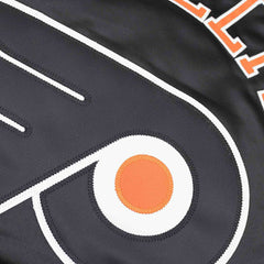 Philadelphia Flyers Heavyweight Satin Mitchell & Ness NHL Jacket Black Lifestyle