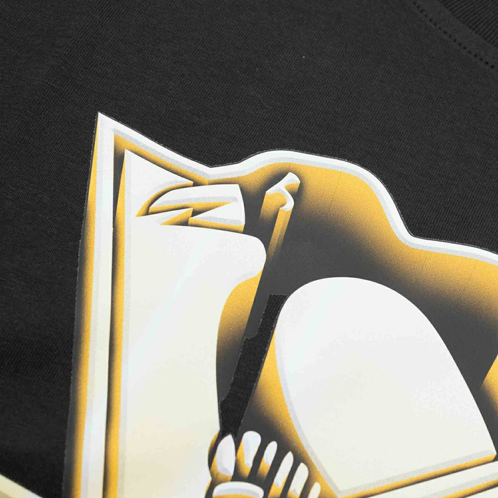 Pittsburgh Penguins Chrome Logo NHL T-Shirt Black Fashion