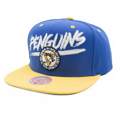 Pittsburgh Penguins Transcript Mitchell & Ness Snapback NHL Cap Taass sale