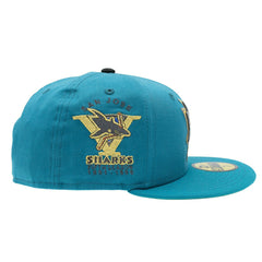 San Jose Sharks 5th Anniversary 59FIFTY Fitted NHL Cap Teal Taass for sale