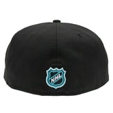 San Jose Sharks SJ Logo 59FIFTY Fitted NHL Cap Black Taass US