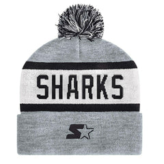 San Jose Sharks Starter Black Ice Knit Hat Cap Fashion