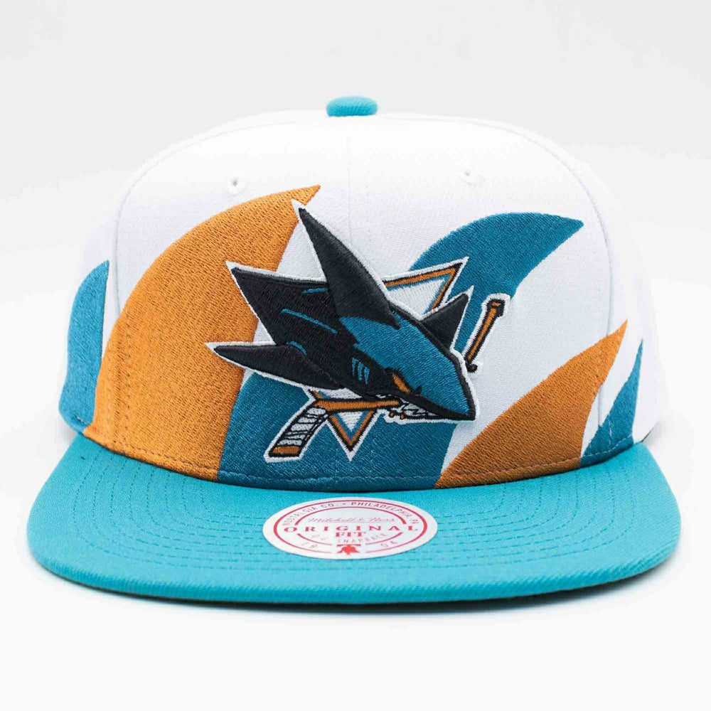San Jose Sharks Sharktooth 2-Tone Mitchell & Ness Snapback NHL Cap Taass for sale