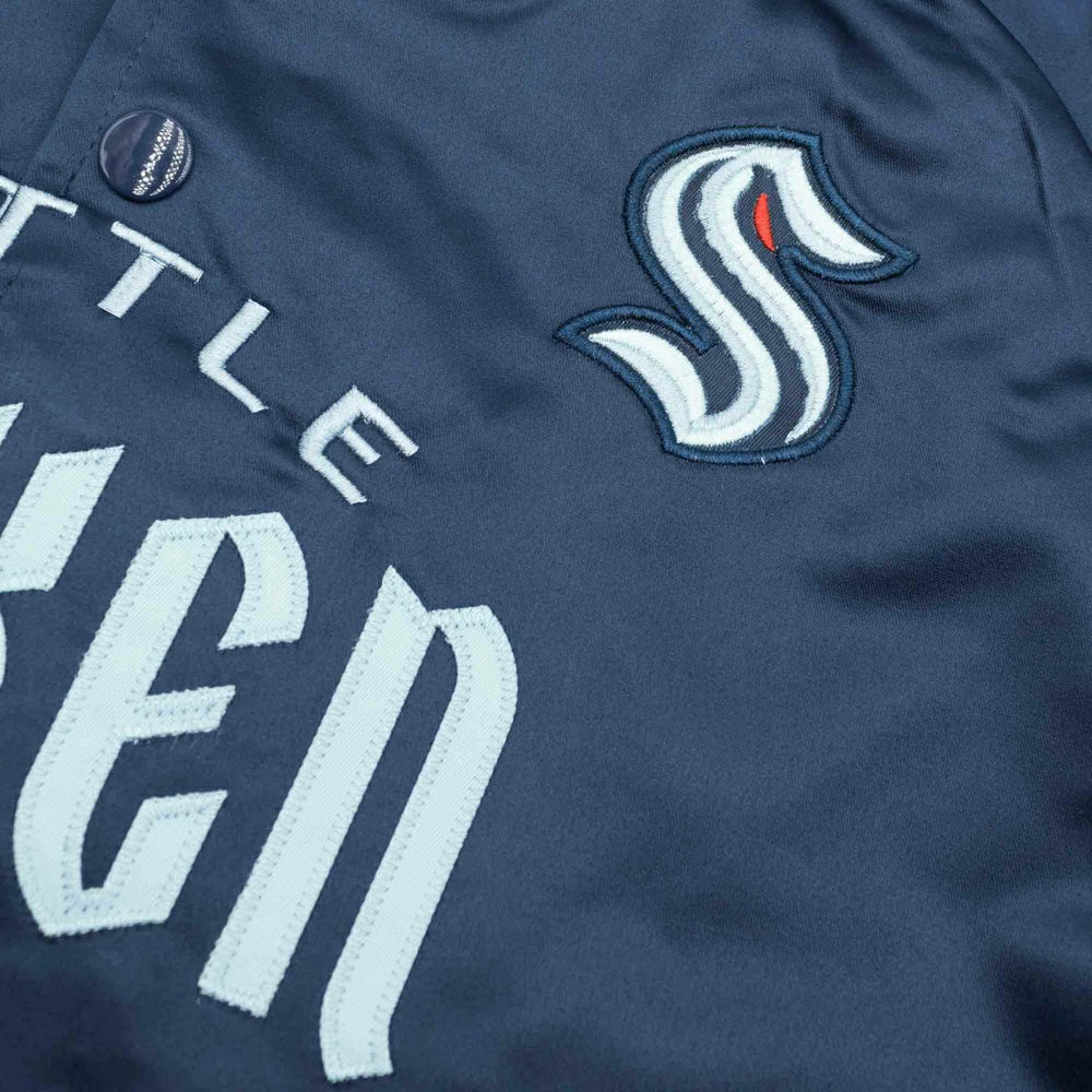 Seattle Kraken Mitchell & Ness Lightweight Satin NHL Jacket Taass sale