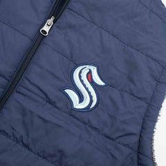 Seattle Kraken G-III NHL Reversible Sherpa Winter Vest Taass for sale