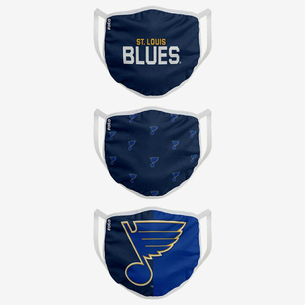 St. Louis Blues Face Covering NHL Face Mask (3-Pack) Taass US
