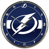 Tampa Bay Lightning Chrome NHL Wall Clock Taass sale