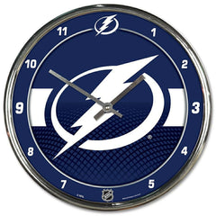 Tampa Bay Lightning Chrome NHL Wall Clock Taass sale