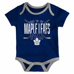 Toronto Maple Leafs Game Time NHL Baby Bodysuit Set (3-Piece) Taass US