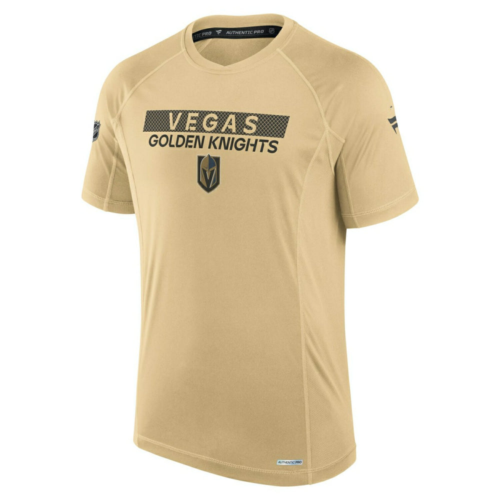 Vegas Golden Knights 2024/25 Authentic Pro Rink Tech NHL T-Shirt Gold Taass US