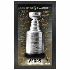 Vegas Golden Knights 2023 Stanley Cup Champions Signature Trophy Framed Photo Taass for sale