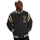 Vegas Golden Knights G-III Tailback NHL Varsity Jacket Black Lifestyle
