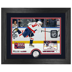 Alex Ovechkin 895 Goals Record Silver Coin Framed NHL Photo Classic