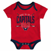 Washington Capitals Game Time NHL Baby Bodysuit Set (3-Piece) Taass US