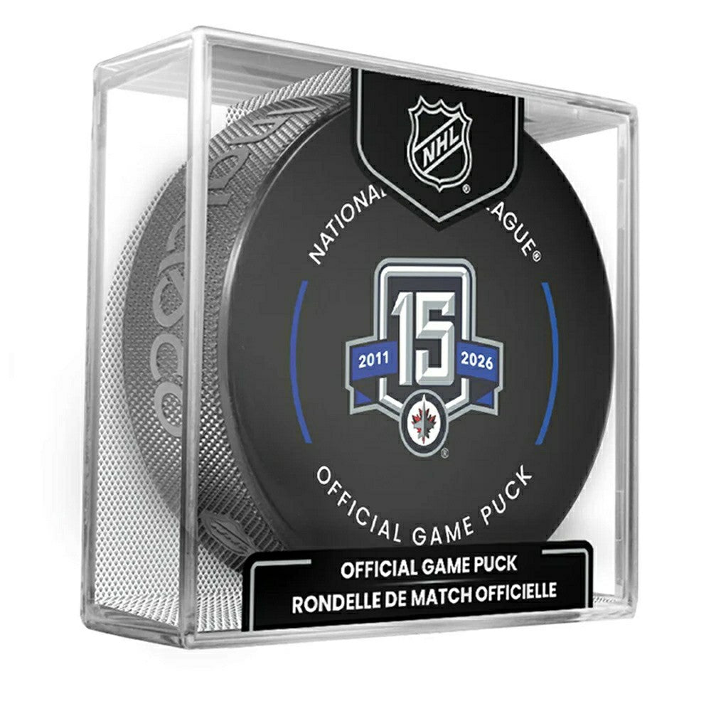 Winnipeg Jets 15th Anniversary 2025-26 NHL Official Game Puck Taass US