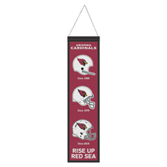 Arizona Cardinals Logo Evolution NFL Wool Banner Taass for sale