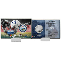 2025 NFL Berlin Game Colts vs. Falcons Game Coin Card Taass for sale