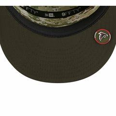 Atlanta Falcons 2025 NFL Salute to Service 9FIFTY Split Panel Trucker Snapback Cap Olive Taass US