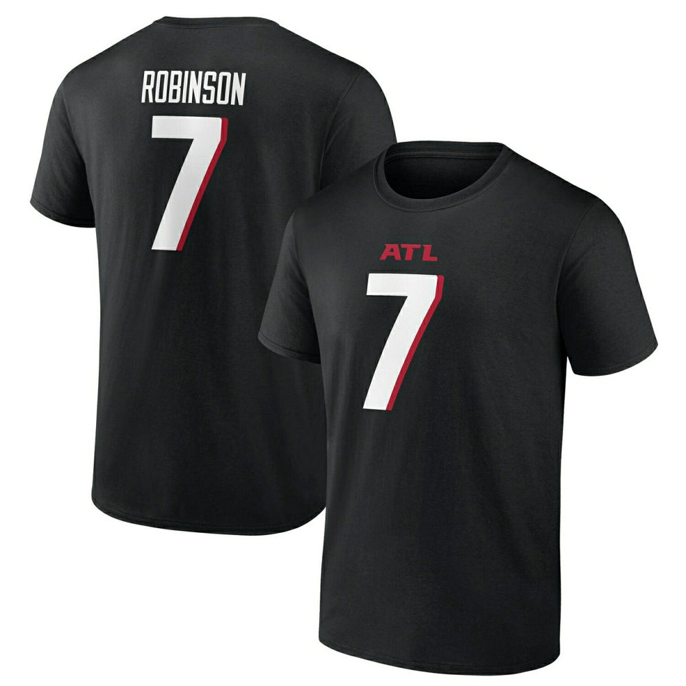 Bijan Robinson #7 Atlanta Falcons Player NFL T-Shirt Black Taass US