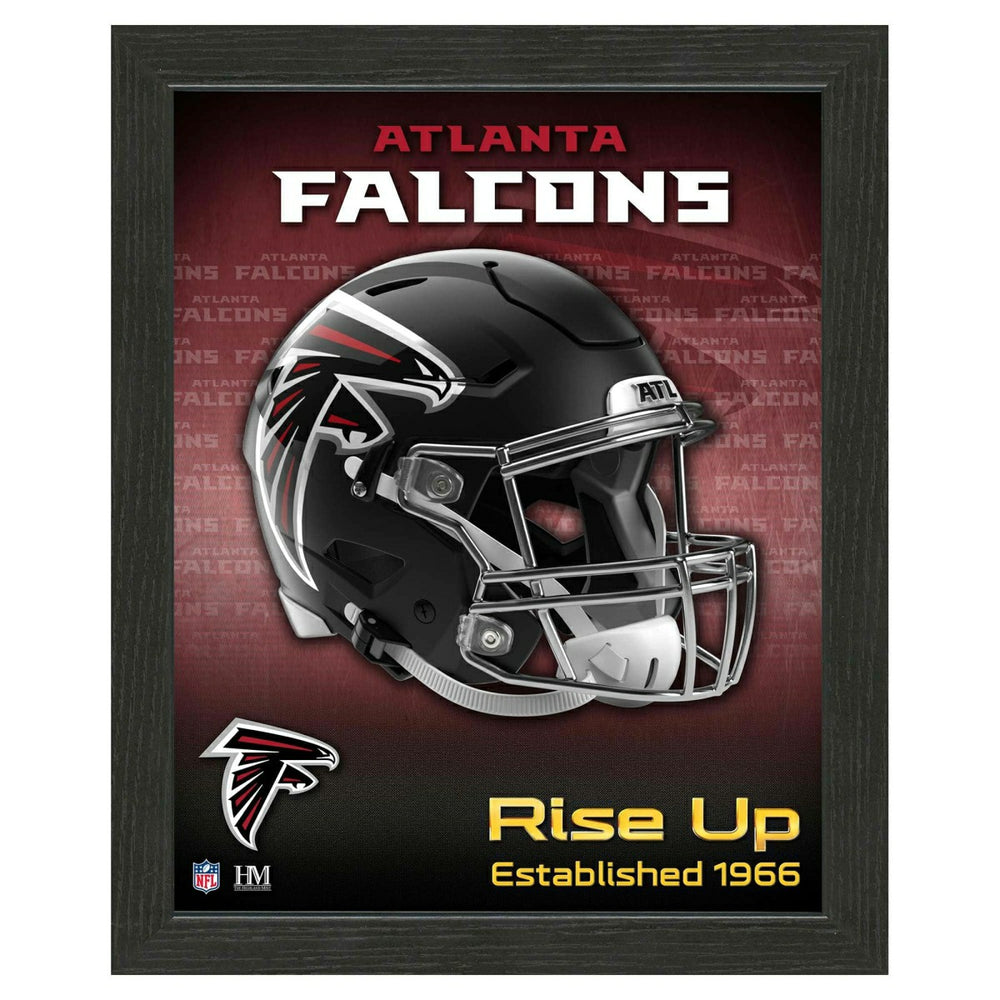 Atlanta Falcons NFL Team Helmet Framed Photo Taass for sale