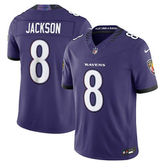 Lamar Jackson #8 Baltimore Ravens Sewn Down Limited NFL Jersey Purple Fashion