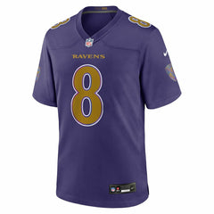 Lamar Jackson #8 Baltimore Ravens 2026 Game NFL Jersey Alternate Purple Lifestyle