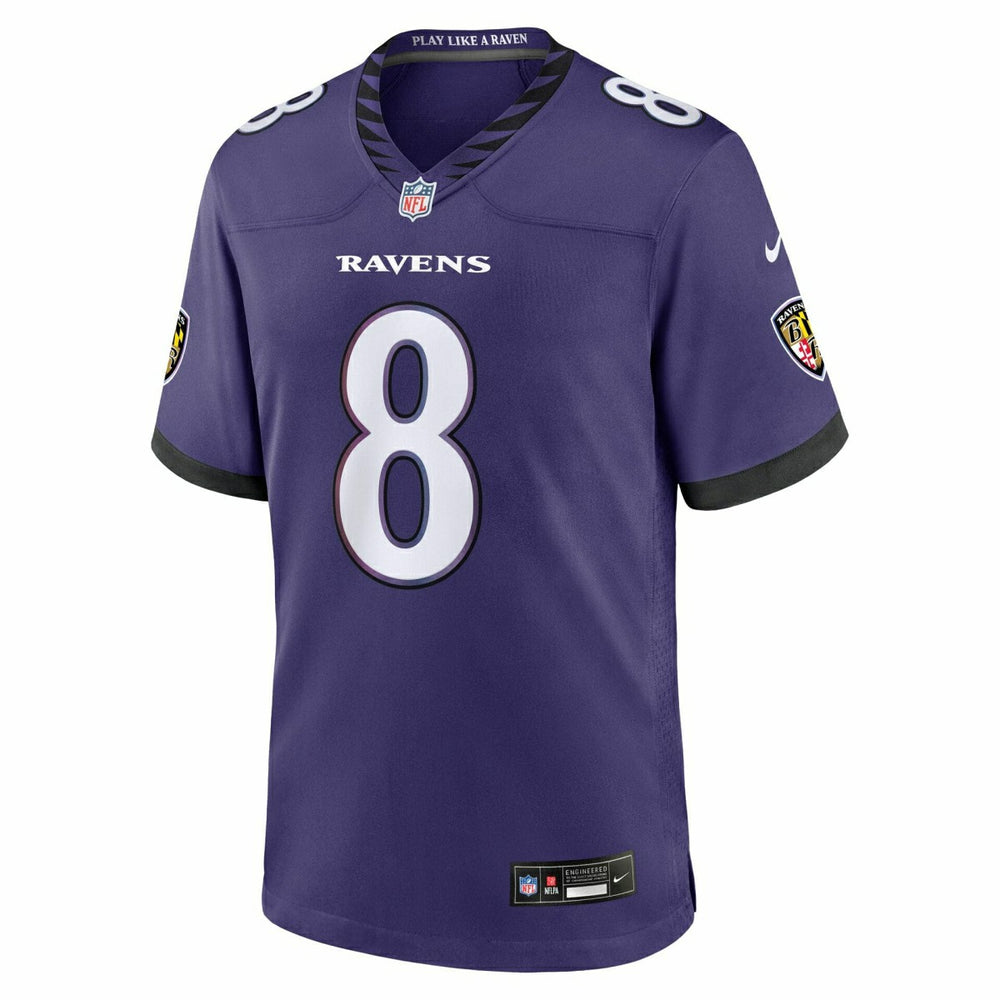 Lamar Jackson #8 Baltimore Ravens 2026 Game NFL Jersey Team Purple Taass for sale