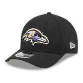 Baltimore Ravens NFL Team Logo New Era 9FORTY M-Crown Snapback Cap Black Lifestyle
