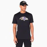 Baltimore Ravens Team Logo Football NFL T-Shirt Black Taass US