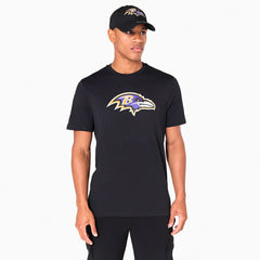 Baltimore Ravens Team Logo Football NFL T-Shirt Black Taass US
