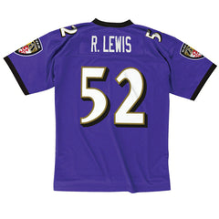 Ray Lewis #52 Baltimore Ravens Mitchell & Ness Throwback NFL Jersey Purple Classic