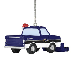 Baltimore Ravens NFL Snow Plow Truck Christmas Ornament Taass US