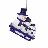 Baltimore Ravens NFL Sledding Snowmen Christmas Ornament Classic