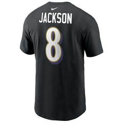Lamar Jackson #8 Baltimore Ravens Nike Player NFL T-Shirt Black Taass sale