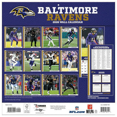 Baltimore Ravens 2026 Team NFL Wall Calendar Fashion