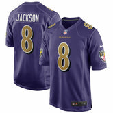 Lamar Jackson #8 Baltimore Ravens Nike Game NFL Jersey Alternate Purple Taass for sale