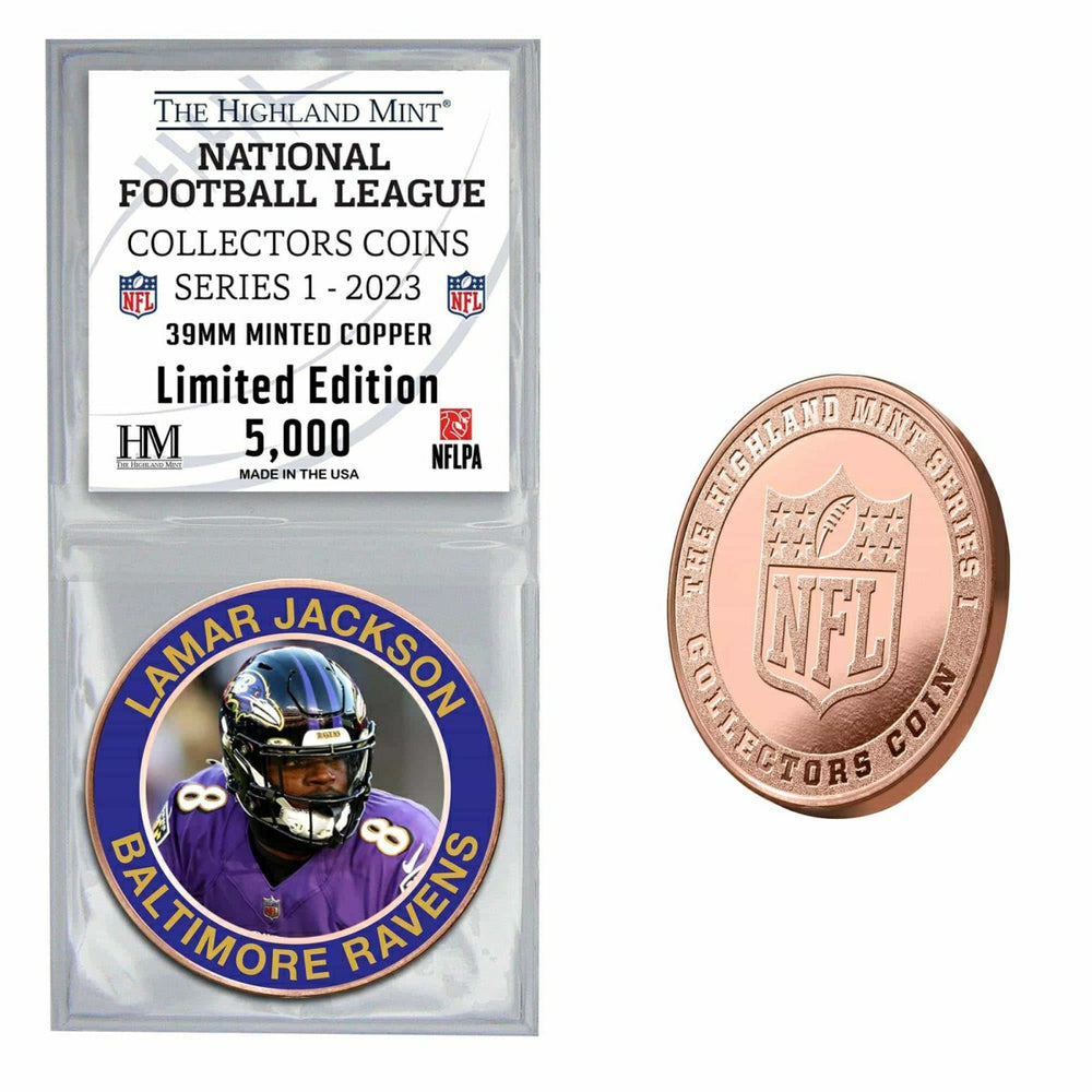 NFL Collectors Coins Series 1 Lamar Jackson Baltimore Ravens Commemorative Coin Classic