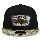 Baltimore Ravens 2021 NFL On-Field Salute to Service New Era 59FIFTY Fitted Cap Classic