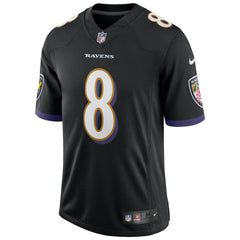 Lamar Jackson #8 Baltimore Ravens Nike Speed Machine Limited NFL Jersey Black Fashion