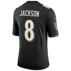 Lamar Jackson #8 Baltimore Ravens Nike Speed Machine Limited NFL Jersey Black Fashion