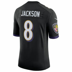 Lamar Jackson #8 Baltimore Ravens Nike Game NFL Football Jersey Black Taass for sale