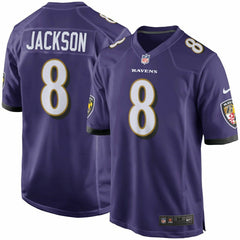 Lamar Jackson #8 Baltimore Ravens Nike Game Football NFL Jersey Purple Lifestyle