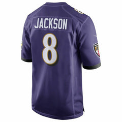 Lamar Jackson #8 Baltimore Ravens Nike Game Football NFL Jersey Purple Lifestyle